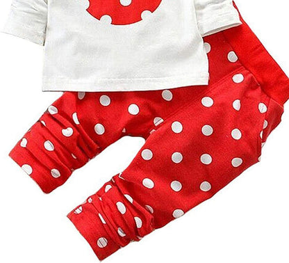 Cute Toddler Baby Girls Clothes Set Long Sleeve T-Shirt and Pants Kids 2Pcs Outfits