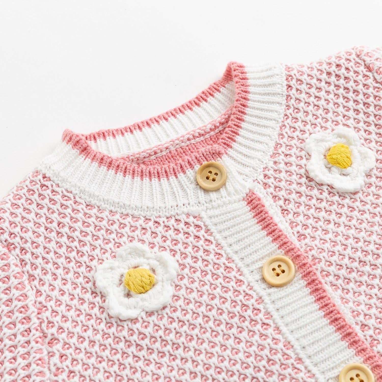 Baby Sweater Cable-Knit Baby Cardigan Coat for Autumn Fall 3M-3T