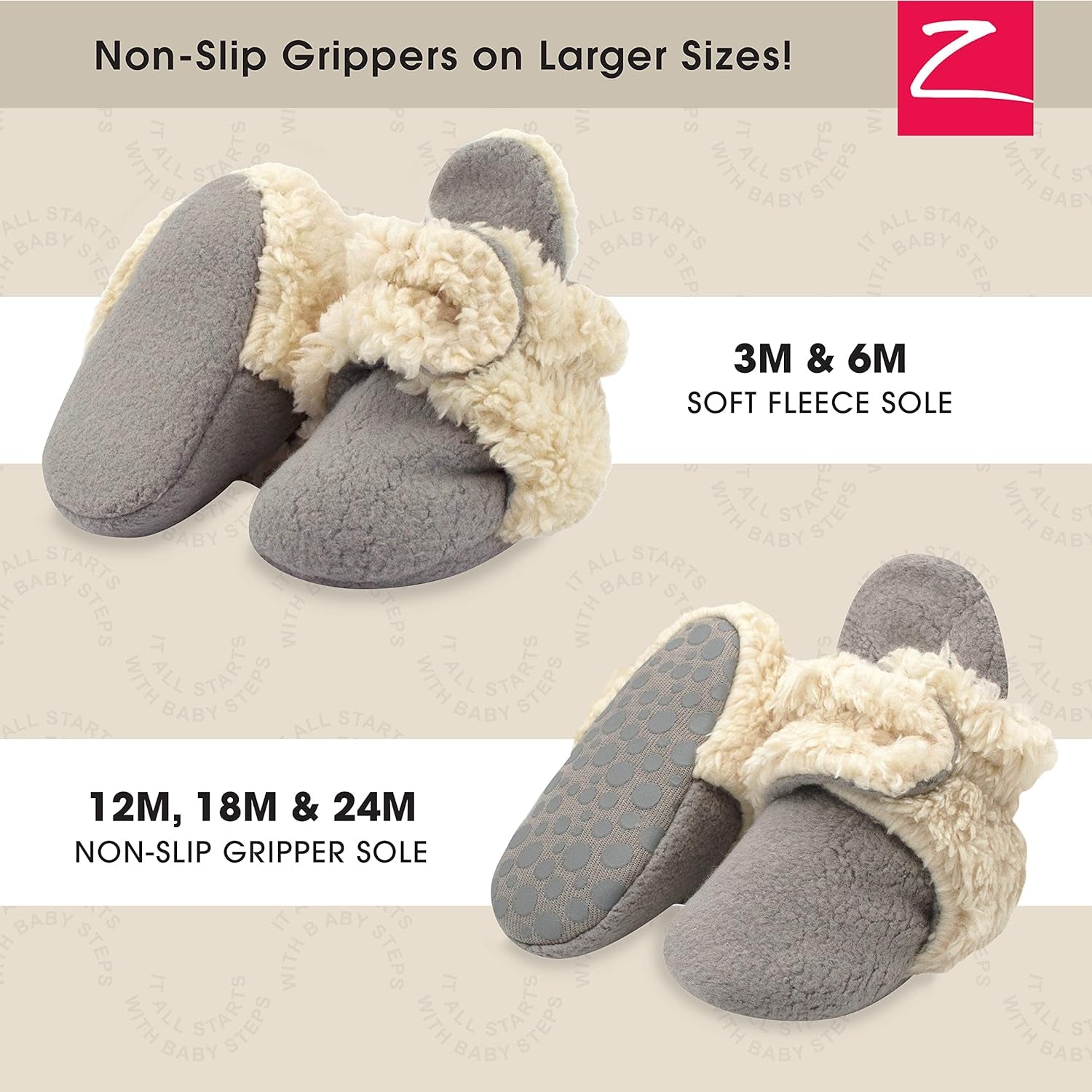 Unisex Fleece Baby Booties, Soft Sole and Non Slip | Stay on Slipper Socks for Infant/Toddler, Girls, Boys 3-24 Months