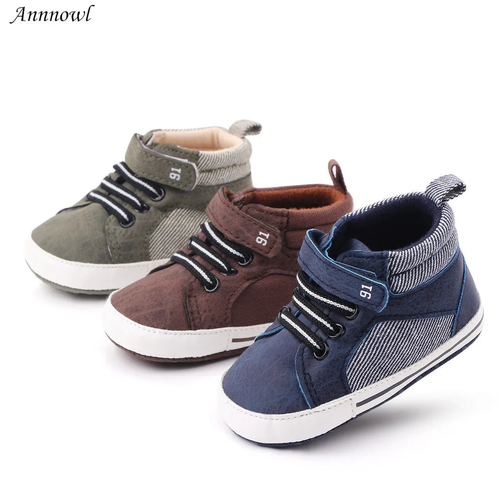 Newborn Baby Shoes for 1 Year Boy Crib Bootie Infant Anti-Slip Soft Sole Leather First Walkers Toddler Moccasins Doll Shoe Gifts