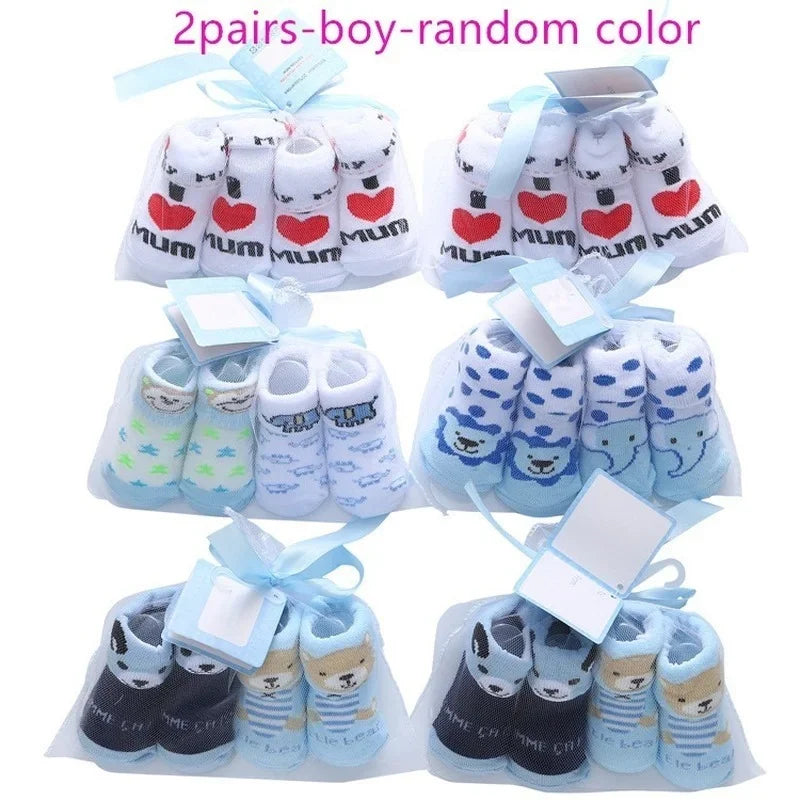 2Pairs/Lot Infant Baby Socks Autumn Cotton Baby Socks for Girls Newborn Boy Toddler Fashion Socks Baby Clothes Accessories 0-12