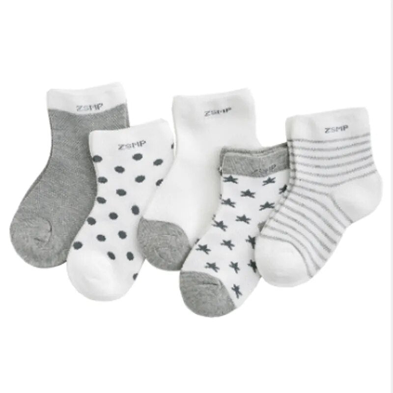 5Pairs/Lot Newborn Cotton Mesh Socks Cute 0-24M Children Boys Girls Toddler Cartoon Animal Socks Baby Clothes Accessories